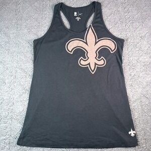 Nike New Orleans Saints NFL Women's XL Racerback Tank Top Black Fleur De Lis